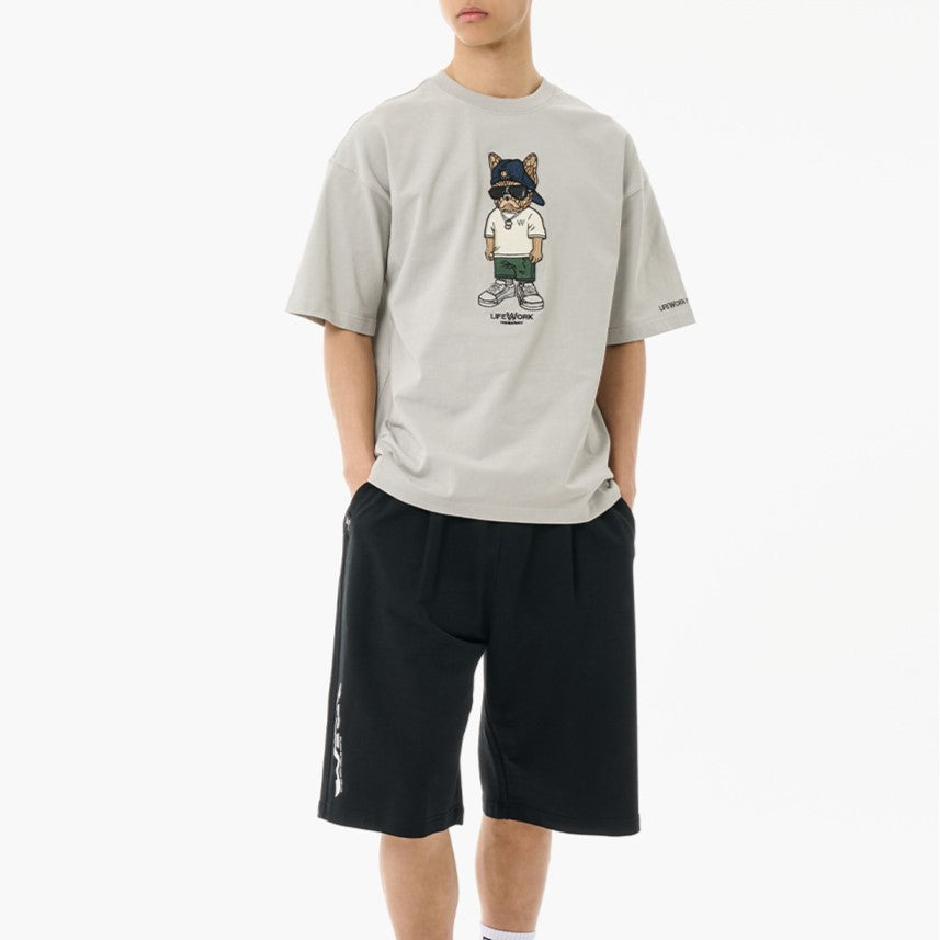 LifeWork Snap Hipdog Patch Grey Tee