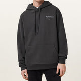 AllSaints Redact Embroidered Logo Hoodie Washed Black ALLSAINTS ALLSAINTS - originalfook singapore