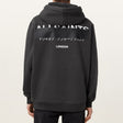 AllSaints Redact Embroidered Logo Hoodie Washed Black ALLSAINTS ALLSAINTS - originalfook singapore