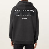 AllSaints Redact Embroidered Logo Hoodie Washed Black ALLSAINTS ALLSAINTS - originalfook singapore