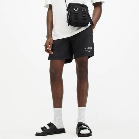 AllSaints Underground Black Swim Shorts - ORIGINALFOOK