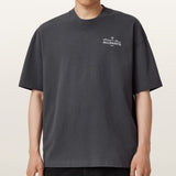 AllSaints Herald Logo Tee Dark Grey - ORIGINALFOOK