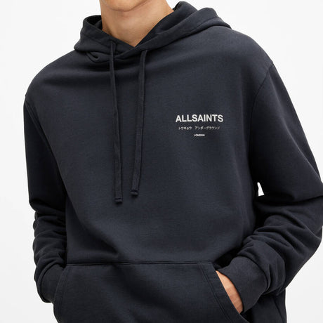 Allsaints Undergroud Logo Black Hoodie