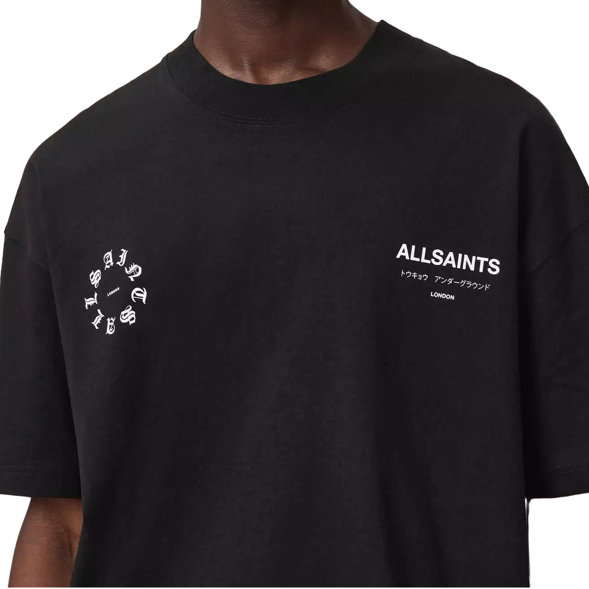AllSaints Kindred Logo Tee Black (Boxy fit)