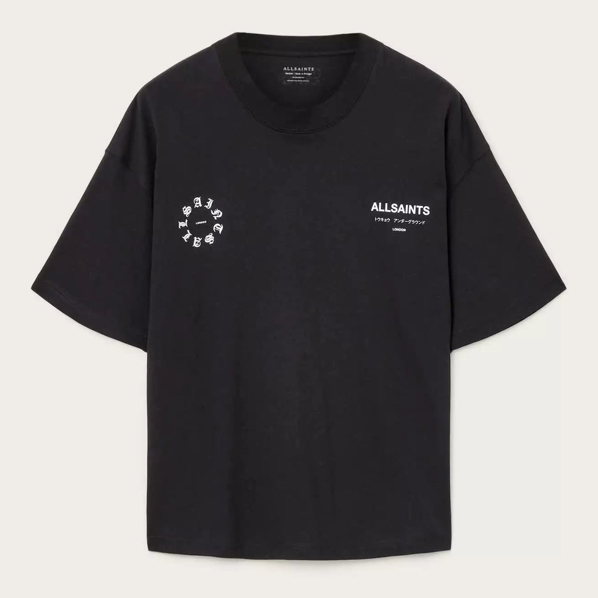 AllSaints Kindred Logo Tee Black (Boxy fit)