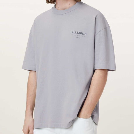 Allsaints Underground Logo Tee Machine Grey
