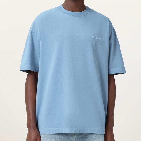 Allsaints Underground Logo Tee Bondi Blue