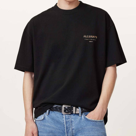 AllSaints Underground Logo Tee Black Snake ALLSAINTS ALLSAINTS - originalfook singapore