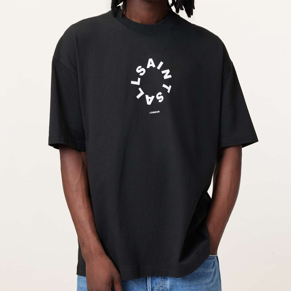 Allsaints Tierra Oversized Tee Black