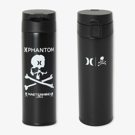 Mastermind x Hurley 500ml One-Touch Thermo Water Bottle, stylish accessories with logo design and stainless steel construction.