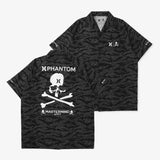 Mastermind Japan Hurley Phantom woven shirt, lightweight accessories with intricate fabric pattern and stylish design.