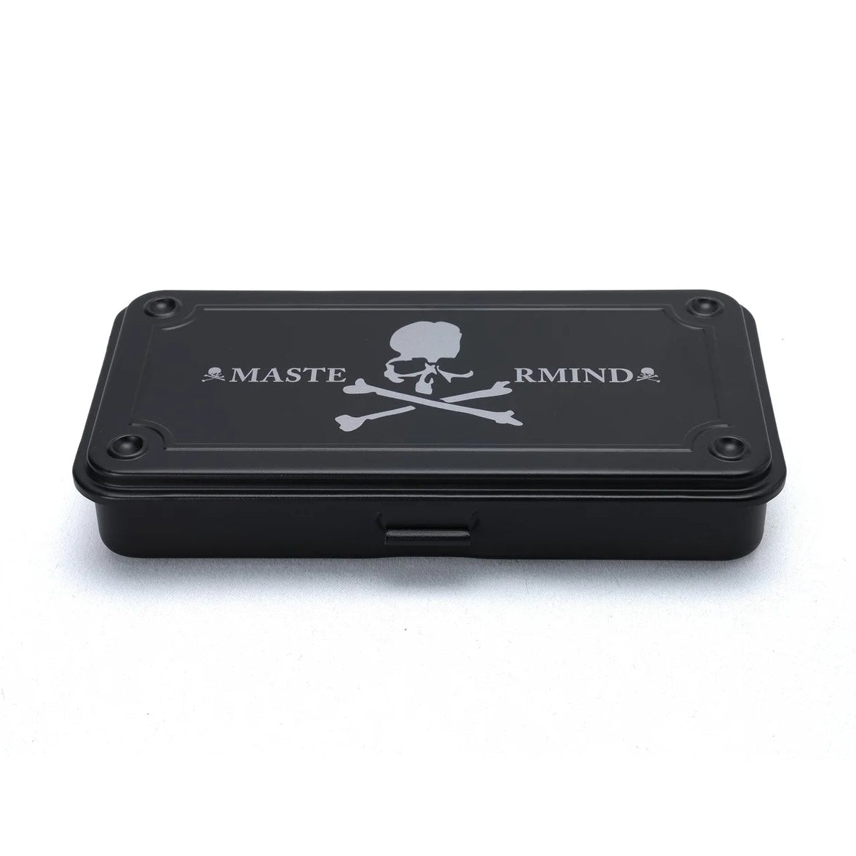 Mastermind Japan Mastermind X Toyo Steel Box T-192 accessory in medium size, featuring a sleek steel construction with detailed branding.