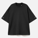 Mastermind Japan X Moonrakers back skull graphic boxy fit T-shirt, black apparel with bold skull design, casual streetwear style