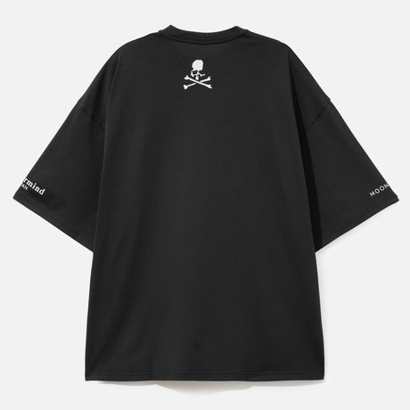 Mastermind Japan x Moonrakers back skull graphic boxy fit T-shirt, black apparel with bold skull design