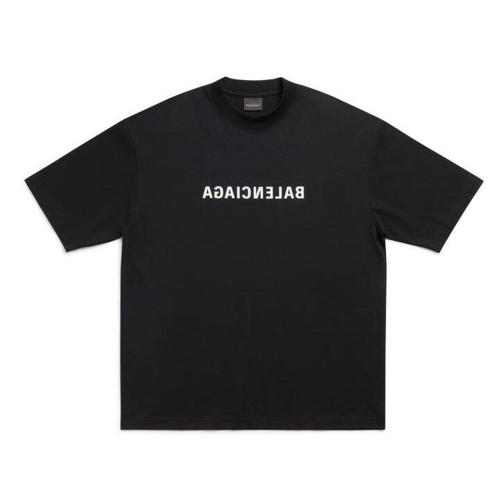 Balenciaga Mirror Logo Medium Fit Tee Black BAL BAL - originalfook singapore