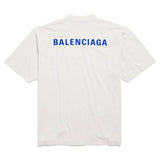 Balenciaga Embroidery Logo Medium Fit Tee Dirty White