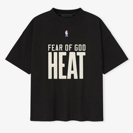 Fear of God Essentials NBA 90s Heavyweight Tee black, men's apparel with bold NBA graphic and comfortable heavyweight fabric.