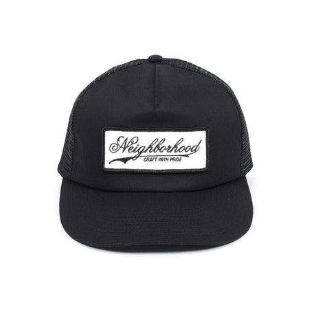 Neighborhood Patch Trucker Cap Black