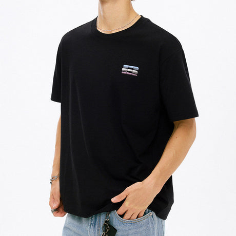 Black Boneless Gradient B Logo Tee, casual apparel with a stylish logo design, displayed on a plain background.