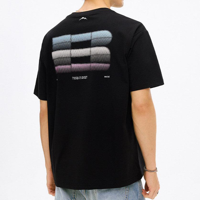 Black Boneless Gradient B Logo Tee from BONELESS, showcasing a casual t-shirt with a stylish logo design.