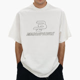 MasonPrince Outline Logo Tee White - ORIGINALFOOK