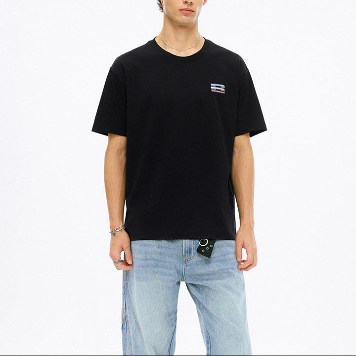 Black Boneless Gradient B Logo Tee, casual apparel with a stylish BONELESS design on the front.