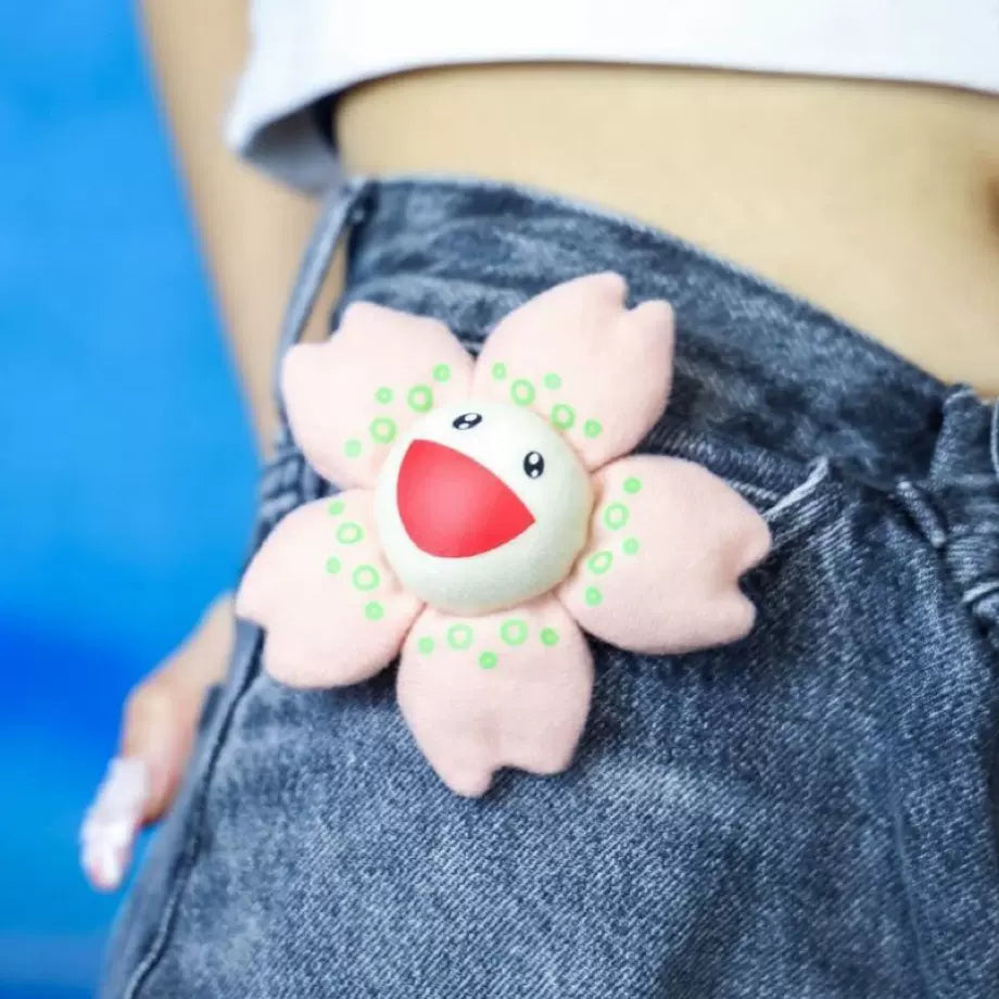 Takashi Murakami Kaikai Kiki Sakura Flower Plush Badge/Keychain/Pin TAKASHI MURAKAMI TAKASHI MURAKAMI - originalfook singapore