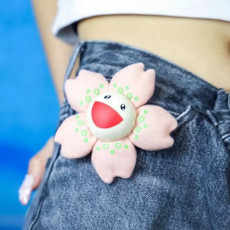 Takashi Murakami Kaikai Kiki Sakura Flower Plush Badge/Keychain/Pin TAKASHI MURAKAMI TAKASHI MURAKAMI - originalfook singapore
