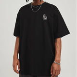 Black Boneless logo print T-shirt featuring a minimalist design and casual fit, made by BONELESS.