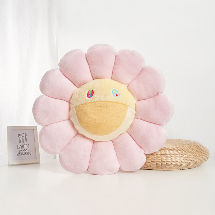 Takashi Murakami Kaikai Kiki Flower Plush Cushion Light Pink (30cm) TAKASHI MURAKAMI TAKASHI MURAKAMI - originalfook singapore
