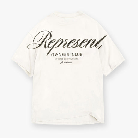 Represent Owners Club Script Tee White REPRESENT REPRESENT - originalfook singapore