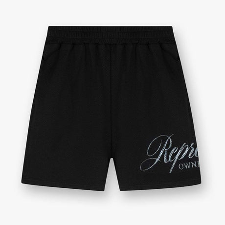 Represent Owners Club Script Mesh Shorts Black REPRESENT REPRESENT - originalfook singapore