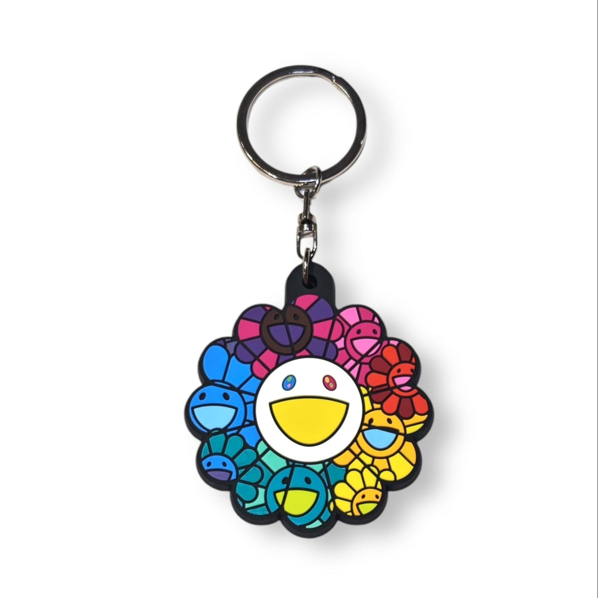 Takashi Murakami Kaikai Kiki Flower Rubber Keyring Rainbow Prism (5.5cm) TAKASHI MURAKAMI TAKASHI MURAKAMI - originalfook singapore