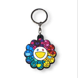 Takashi Murakami Kaikai Kiki Flower Rubber Keyring Rainbow Prism (5.5cm) TAKASHI MURAKAMI TAKASHI MURAKAMI - originalfook singapore