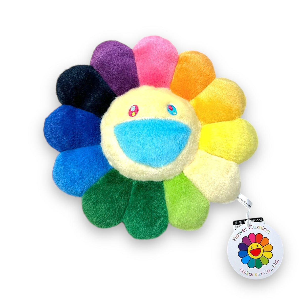 Takashi Murakami Kaikai Kiki Flower Plush Cushion Rainbow & White (30cm) TAKASHI MURAKAMI TAKASHI MURAKAMI - originalfook singapore