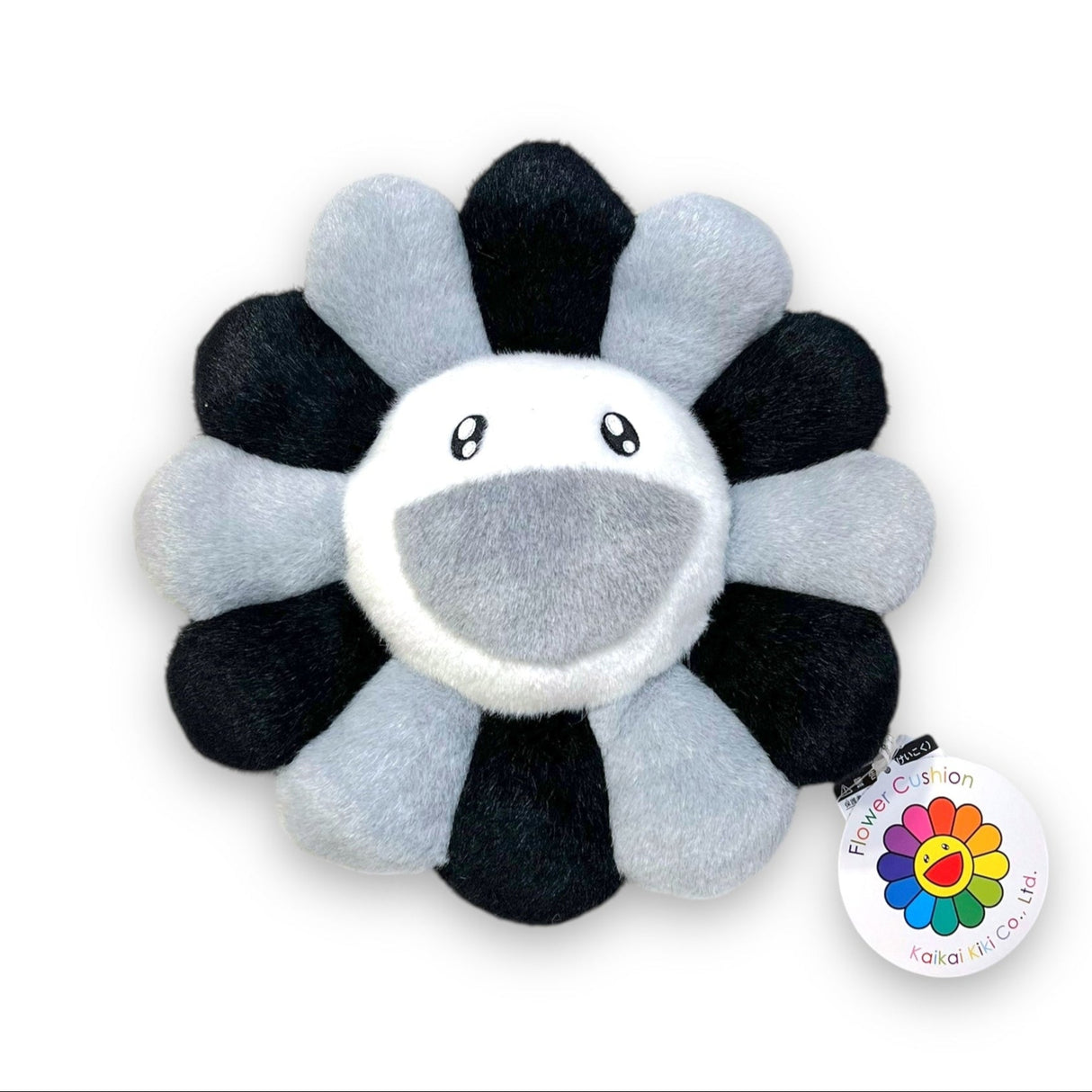 Takashi Murakami Kaikai Kiki Flower Plush Cushion Black Grey (30cm) TAKASHI MURAKAMI TAKASHI MURAKAMI - originalfook singapore