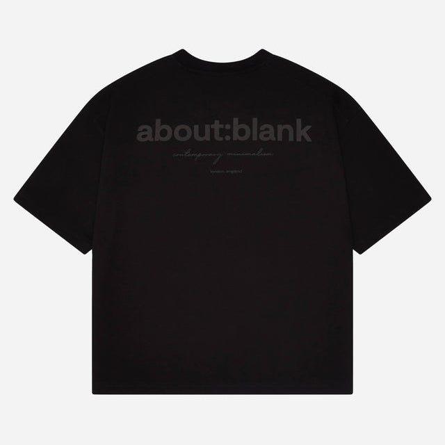 About:Blank Box Logo Tee Black/Black - ORIGINALFOOK