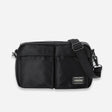 Black Porter Yoshida Japan Tanker Sling Bag featuring adjustable strap and compact design, perfect for everyday carrying.