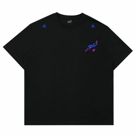 Rickyisclown Neon Graffiti Embossed Black Tee R37250210M (B10)