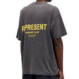 Represent Owners Club Logo Tee Vintage Grey Yellow