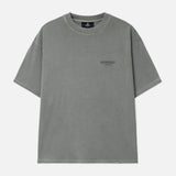Represent Owners Club Logo Tee in ultimate grey, featuring a classic crew neck and the iconic club logo on the front.