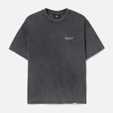 Represent Owners Club Script Tee in vintage grey, featuring a stylish black graphic design on soft cotton fabric.