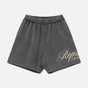 Represent Script Sweat Shorts in vintage black, featuring a relaxed fit and casual style, ideal for comfortable streetwear.