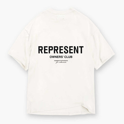 Represent Owners Club Logo Tee Flat White