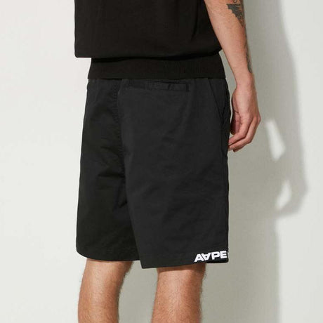 AAPE By Bathing Ape Now Woven Shorts Black [668] BATHING APE BATHING APE - originalfook singapore