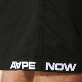 AAPE By Bathing Ape Now Woven Shorts Black [668] BATHING APE BATHING APE - originalfook singapore