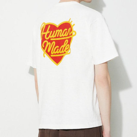 Human Made Red Heart Badge Tee White HUMAN MADE HUMAN MADE - originalfook singapore