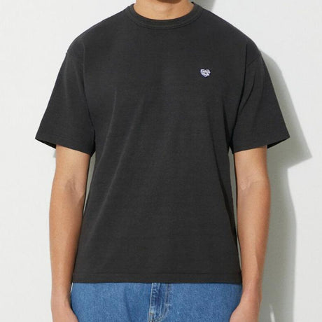 Human Made Navy Heart Badge Tee Black HUMAN MADE HUMAN MADE - originalfook singapore