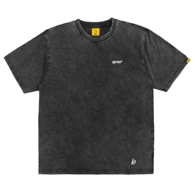 FR2 Embroidery Paisley Tee Washed Black