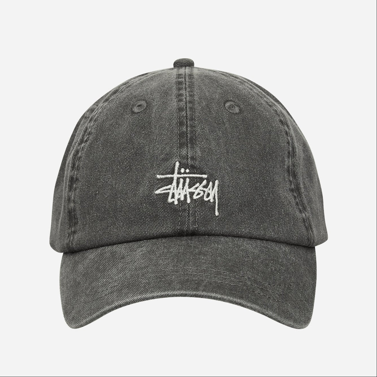 Buy Stussy Basic Logo Baseball Cap Charcoal online in Singapore ...